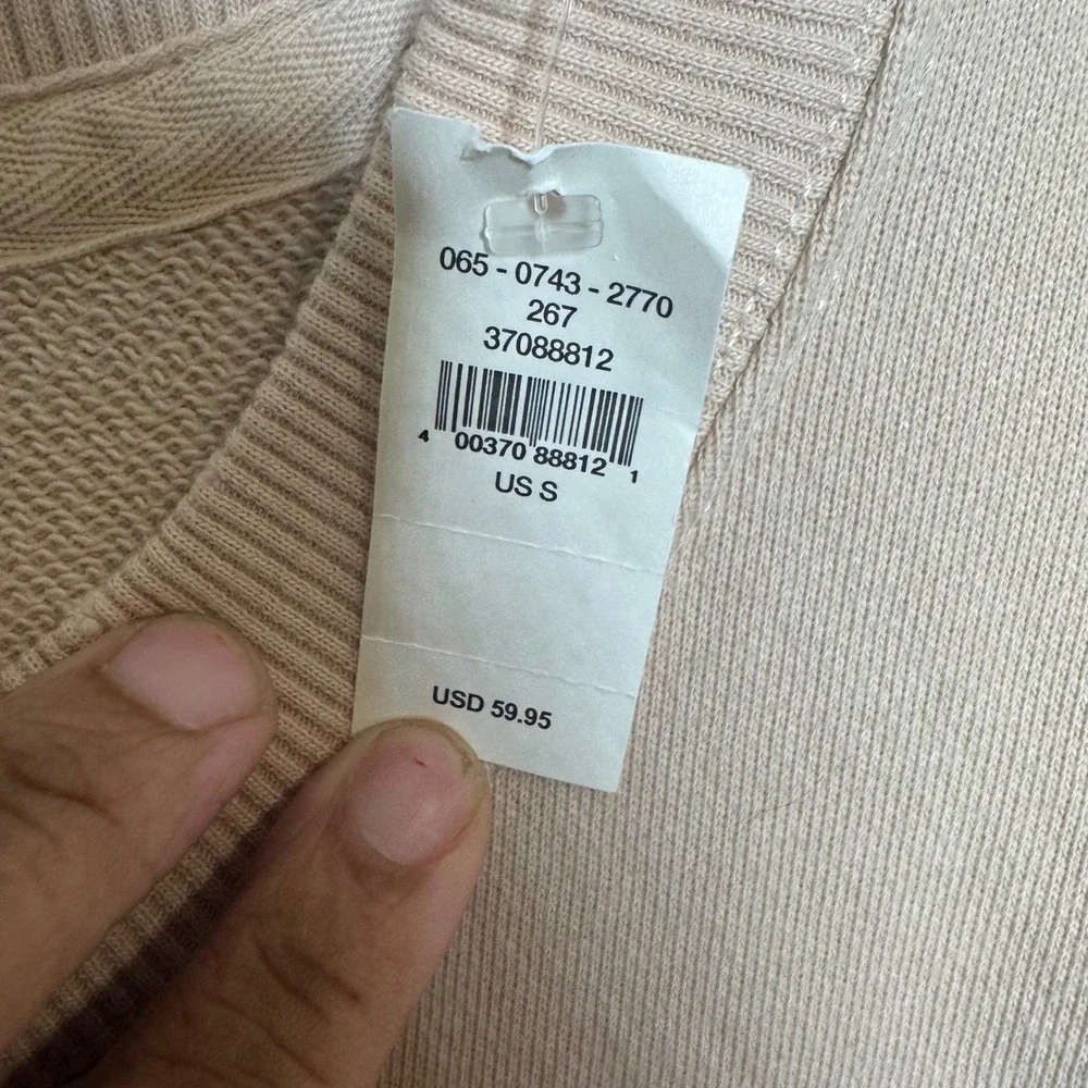 Aerie Sweatshirt Oversized Crewneck Tan Beige Womens S - Picture 4 of 10